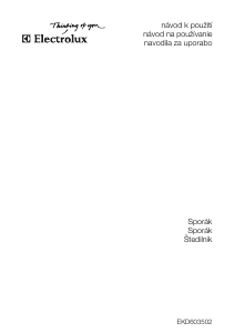Manuál Electrolux EKD603502 Sporák