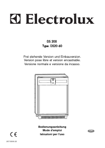 Manuale Electrolux DS200 Frigorifero