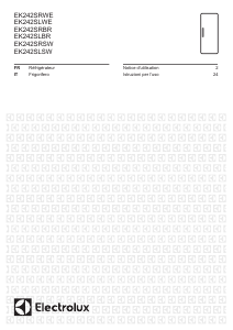 Mode d’emploi Electrolux EK242SRBR Réfrigérateur