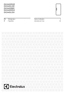 Manuale Electrolux EK244SRSW Frigorifero