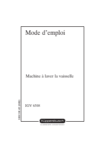 Mode d’emploi Küppersbusch IGV 6508 Lave-vaisselle