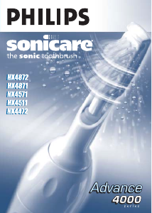 사용 설명서 필립스 HX4511 Sonicare Advance 4000 전기 칫솔