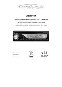 Handleiding Irradio UXR-8910M Autoradio