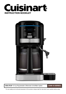 Manual Cuisinart CHW-16 Coffee Machine