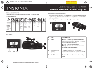 Handleiding Insignia NS-PS06SC Papiervernietiger