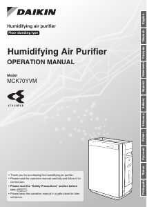 Manual Daikin MCK70YVM Air Purifier