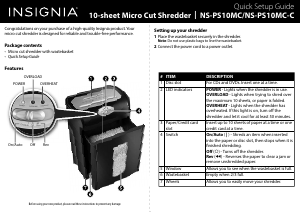 Handleiding Insignia NS-PS10MC Papiervernietiger