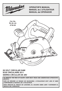 Manual de uso Milwaukee 0730-20 Sierra circular