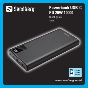 Manual Sandberg 420-58 Portable Charger