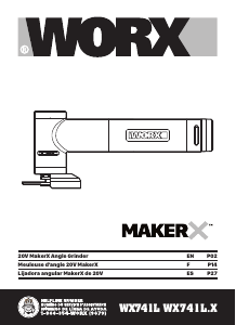 Mode d’emploi Worx WX741L.9 Meuleuse angulaire