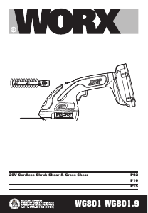 Manual Worx WG801 Hedgecutter