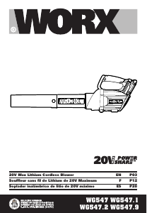 Manual Worx WG547.9 Leaf Blower