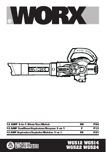 Manual Worx WG524 Leaf Blower