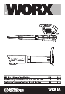 Manual de uso Worx WG518 Soplador de hojas