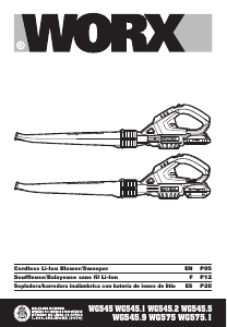 Mode d’emploi Worx WG545.4 Souffleur