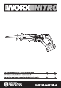 Manual de uso Worx WX516L Sierra de sable