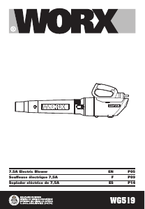 Manual Worx WG519 Leaf Blower