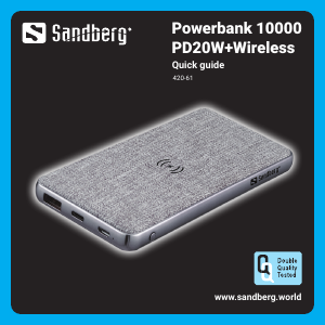说明书 Sandberg 420-61 便携式充电器