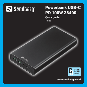 Руководство Sandberg 420-63 Портативное зарядное устройство