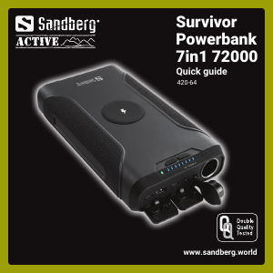 Kullanım kılavuzu Sandberg 420-64 Portatif şarj cihazı