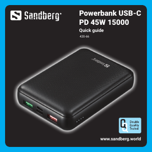 Руководство Sandberg 420-66 Портативное зарядное устройство