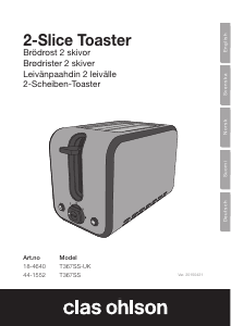 Bruksanvisning Clas Ohlson T367SS Brödrost