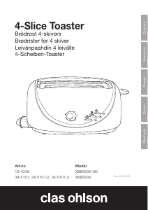 Manual Clas Ohlson XB8933X Toaster