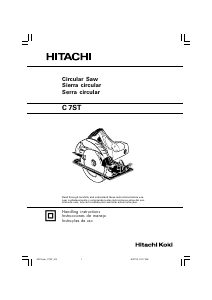 Manual Hitachi C 7ST Serra circular