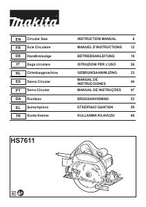 Manual Makita HS7611 Serra circular