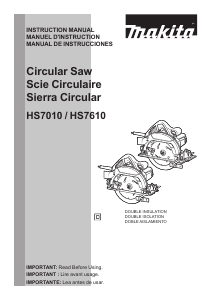 Manual Makita HS7010 Circular Saw