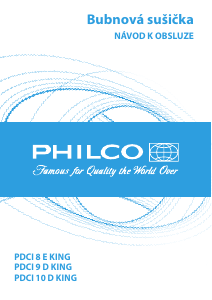 Manuál Philco PDCI 9 D King Sušák