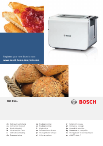 Kullanım kılavuzu Bosch TAT8611 Ekmek kızartma makinesi