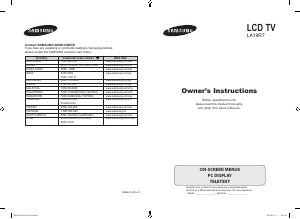 Handleiding Samsung LA19R71W LCD televisie