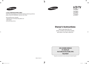 Handleiding Samsung LA37R71BD LCD televisie