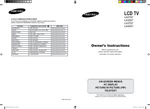 Handleiding Samsung LA37S71B LCD televisie