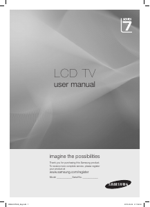 Manual Samsung LA55C750R2M LCD Television