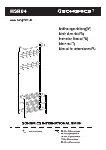 Handleiding Songmics HSR04 Kapstok