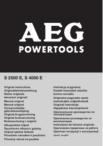 Instrukcja AEG S 2500 E Wkrętarka