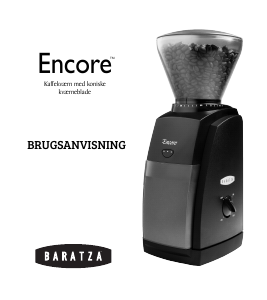 Brugsanvisning Baratza Encore Kaffemølle