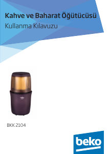 Kullanım kılavuzu BEKO BKK 2104 Kahve değirmeni