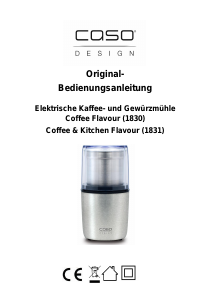 Bedienungsanleitung Caso 1830 Kaffeemühle