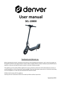 Manual Denver SEL-10800O Electric Step