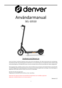 Bruksanvisning Denver SEL-10510O Elsparkcykel