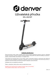 Manuál Denver SEL-65230FO FAST Elektrický skútr