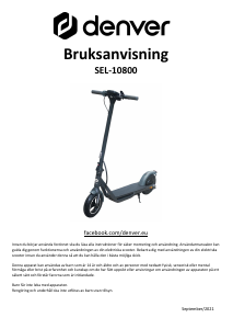 Bruksanvisning Denver SEL-10800LI Elsparkcykel