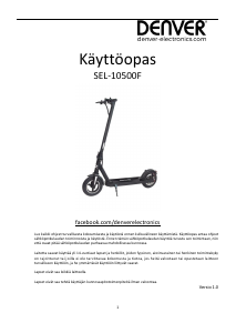 Käyttöohje Denver SEL-10500F MK2 Sähköpotkulauta