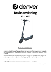 Bruksanvisning Denver SEL-10800W Elsparkesykkel