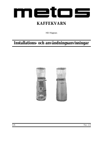 Bruksanvisning Metos MD Magnum Kaffekvarn