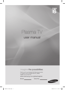 Manual Samsung PS50A650T1F Plasma Television