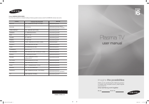 Manual Samsung PS58B680T6P Televisor plasma
